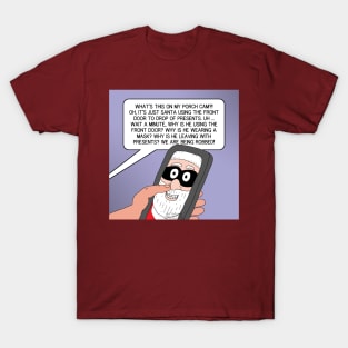 Front Porch Santa Security Camera T-Shirt